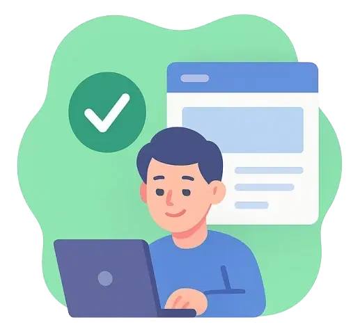 Personne détendu devant son ordinateur